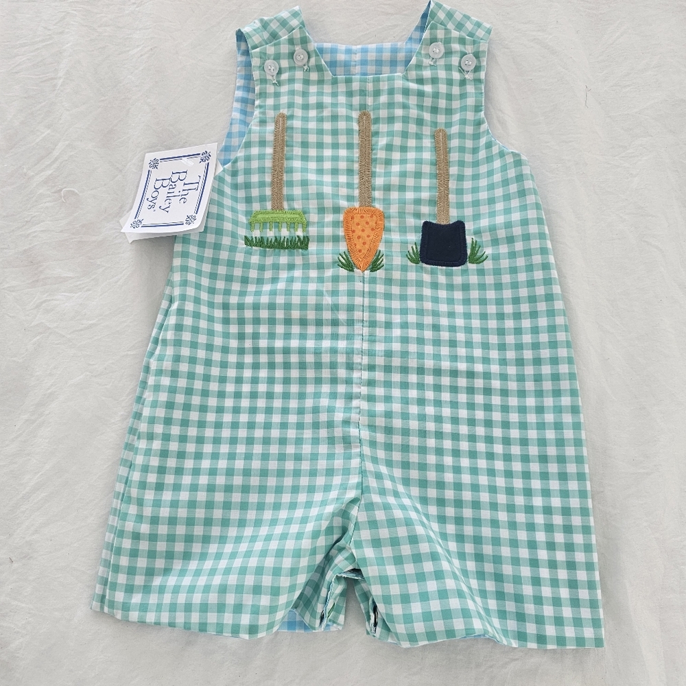 Bailey Boys Reversible Gingham Jon Jon Jellyfish GardenTools 9m NWT